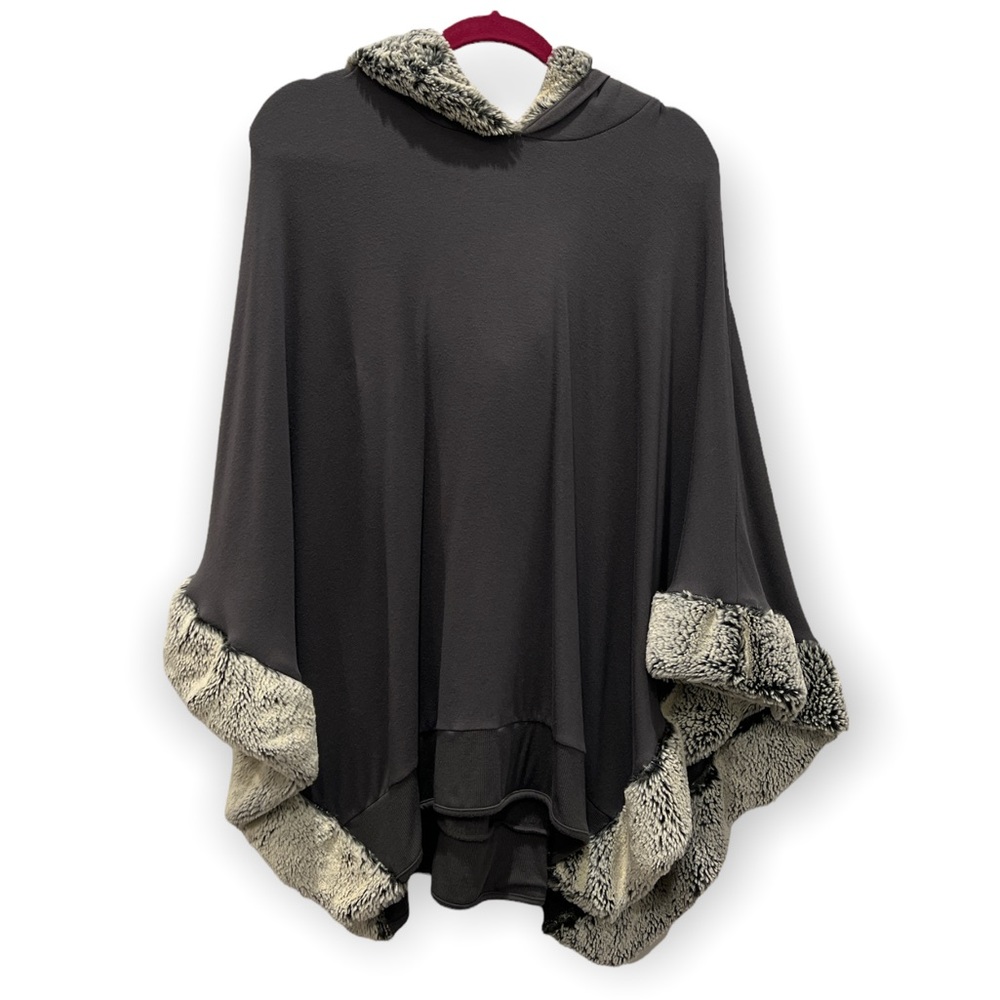 Capote Grey Fur Cape